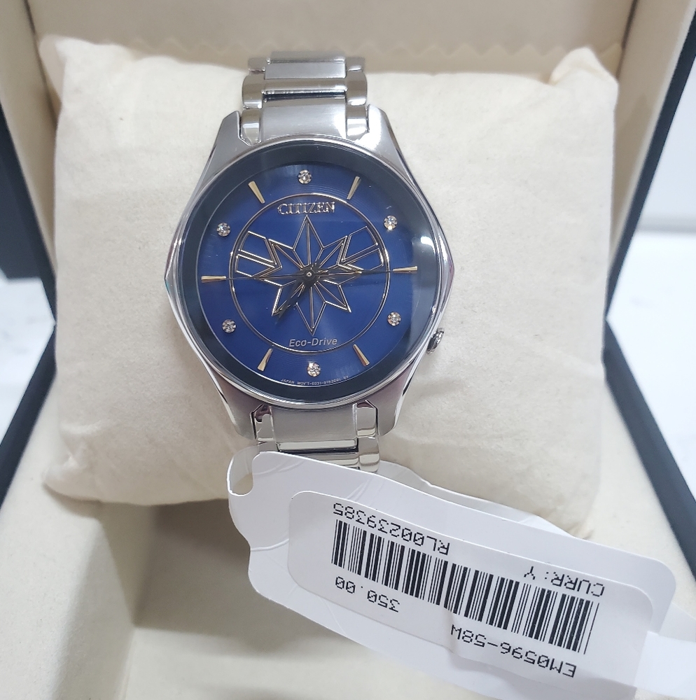 New Citizen Watches Women's Captain Marvel EM0596-58W $350
